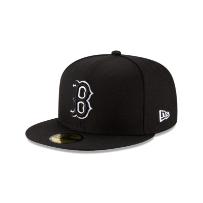 Boston Red Sox Gorra | New Era MLB Outline 59fifty Fitted Cap Mexico - Negros